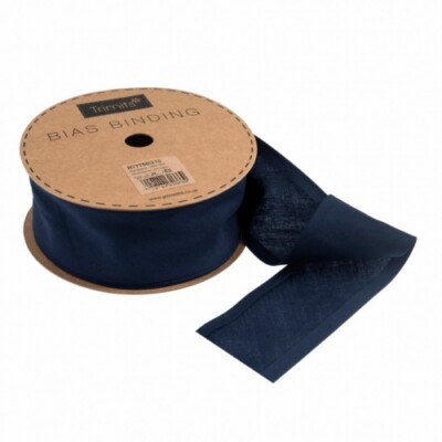 Essential Borten 50 mm Polycotton Schrägband marine - Meterware