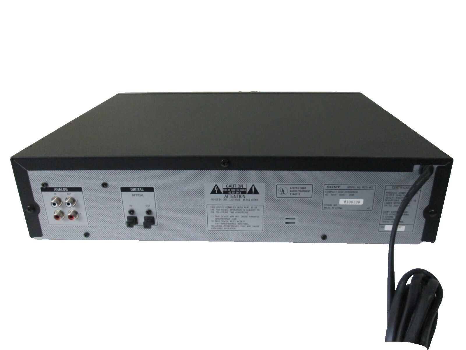 Sony RCDW3 Compact Disc Recorder Player CD CDR CDRW Original Remote