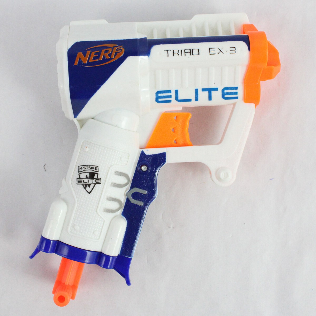 2012 Nerf N-Strike Elite Triad EX-3 White Blue & Orange