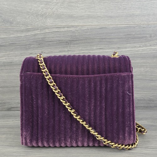 Coach Schulranzen kleine Samt gesteppte Nieten Parker 18 Handtasche 31034 (lila) - Bild 5 von 9