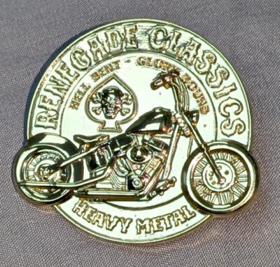 Gold Motorrad Abzeichen Renegade Classics Hells Bent Angels Route 66 Biker Retro