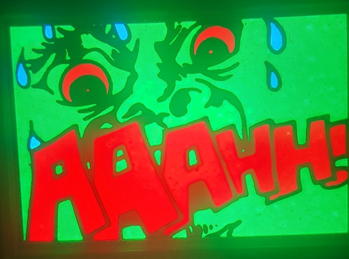 35mm Vintage 70s Slide Pluto Electronics Retro Pop Art Comic Monster Psychedelic
