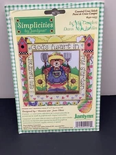 Vintage 2002 Simplicities By Janlynn Counted Cross Stitch Kit 6x6