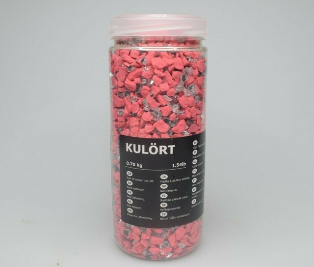 Ikea Kulort Pink & Clear Crushed Glass Decorative Vase Filler eBay