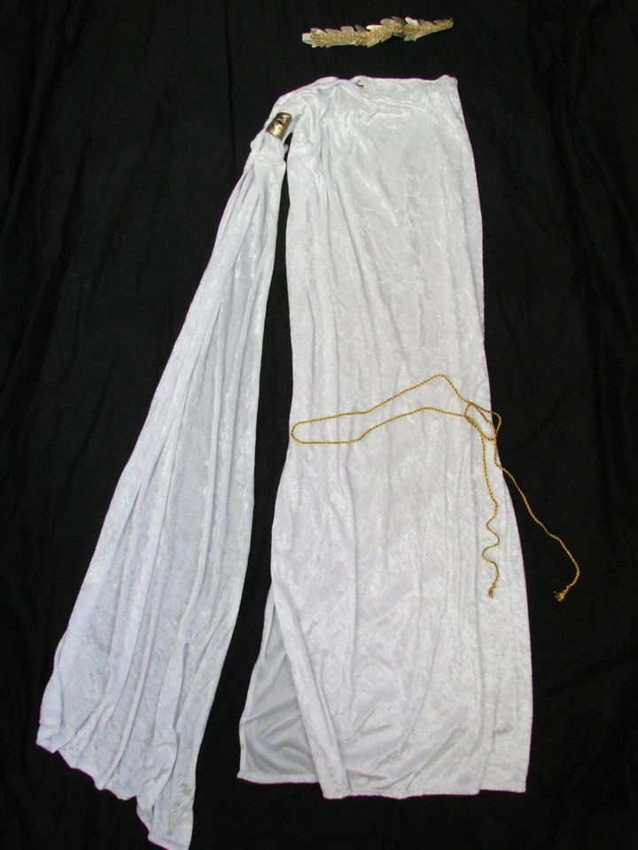 BLANCO Vestido Diosa Romana Túnica Charadas Venus Diana Disfraz Mediano M De Colección Foto 2 de 2