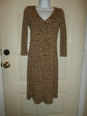 Petite Dresses Ann Taylor Animal Print Dress WOMENS ANN TAYLOR LOFT DRESS  SZ SMALL PETITE
