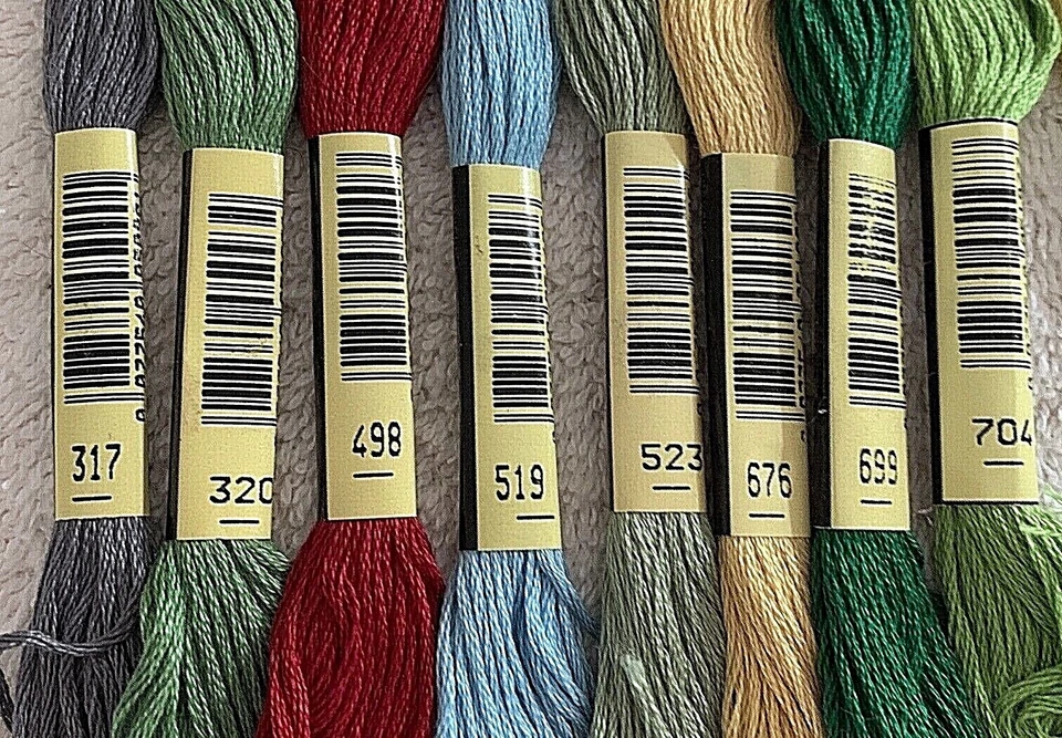 DMC Embroidery Floss Thread Cotton 8.7 Yards 25 Skeins Mixed Colors No Duplicate - Image 3 of 4