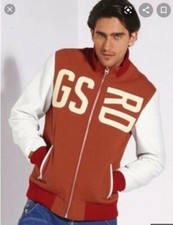 G-STAR RAW Men's McIntyre Baseball Jacket Size XL Leather Sleeves RP $1000.00