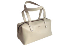 Texier Sac de Dame Beige 26113 Cuir Porté mains