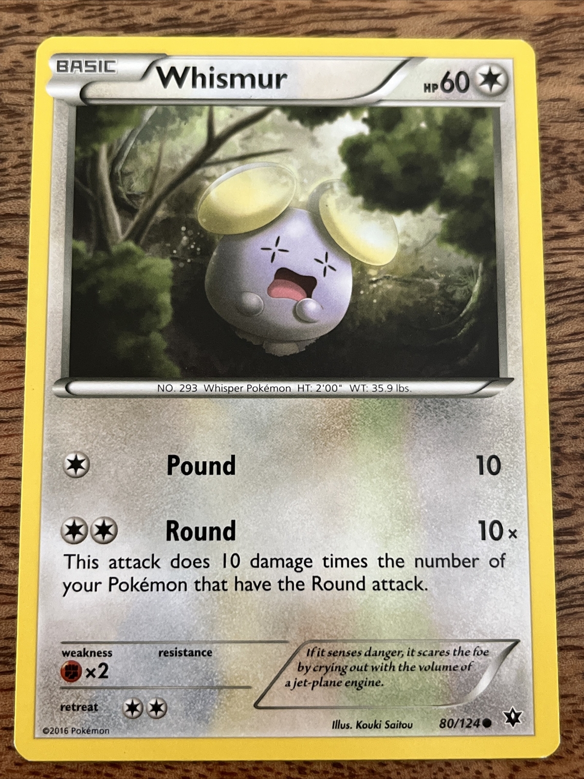 Whismur Pokemon Card 80/124