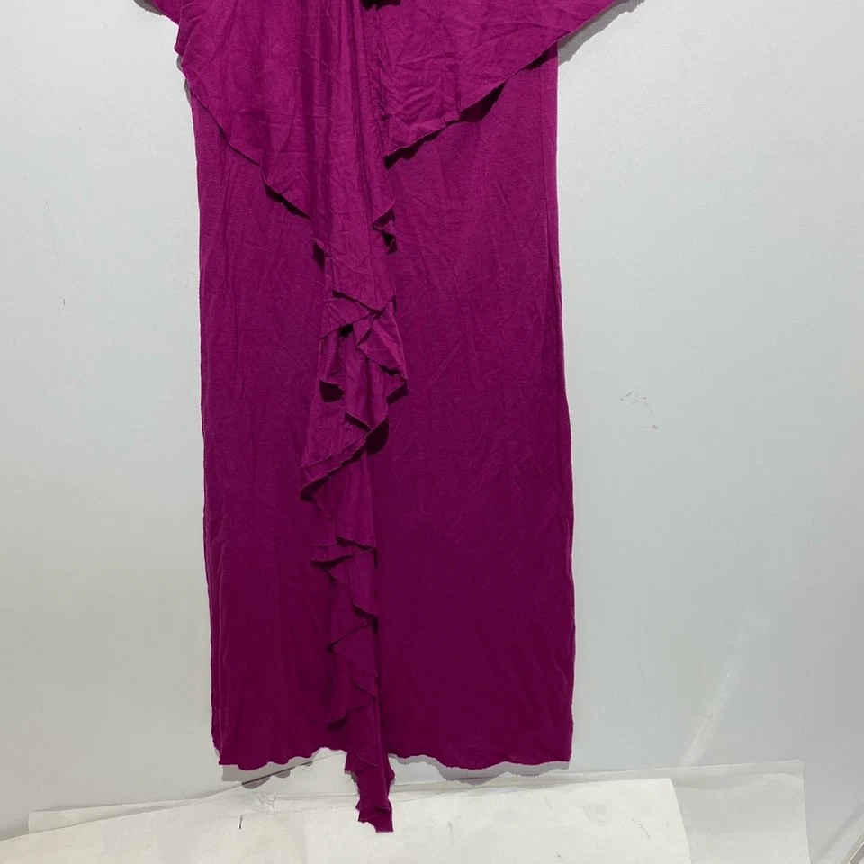 Vestido para mujer Go International púrpura con volantes cuello en V pulóver recto talla XS Foto 4 de 4