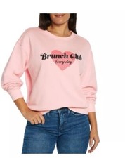NWT Wildfox Brunch Club Everyday Pink Sweatshirt Size XS