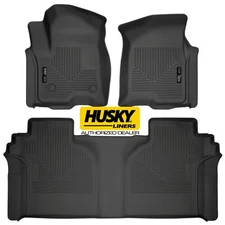 HUSKY WeatherBeater Floor Mats for Silverado Sierra 1500 2500 3500 Carpeted Box