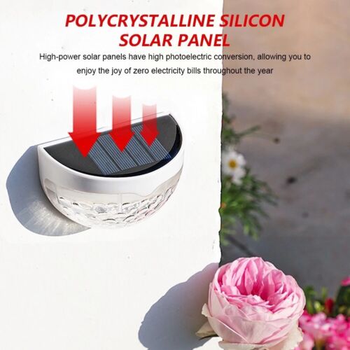 Outdoor Solar LED Wall Lights Home Garden Yard Fence Decoration Lamp Waterproof - Picture 4 of 34
