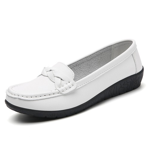 Fashion Genuine Leather Wedge Women Flats Oxford Shoes Woman Slip On Shoes Wome - Picture 34 of 61