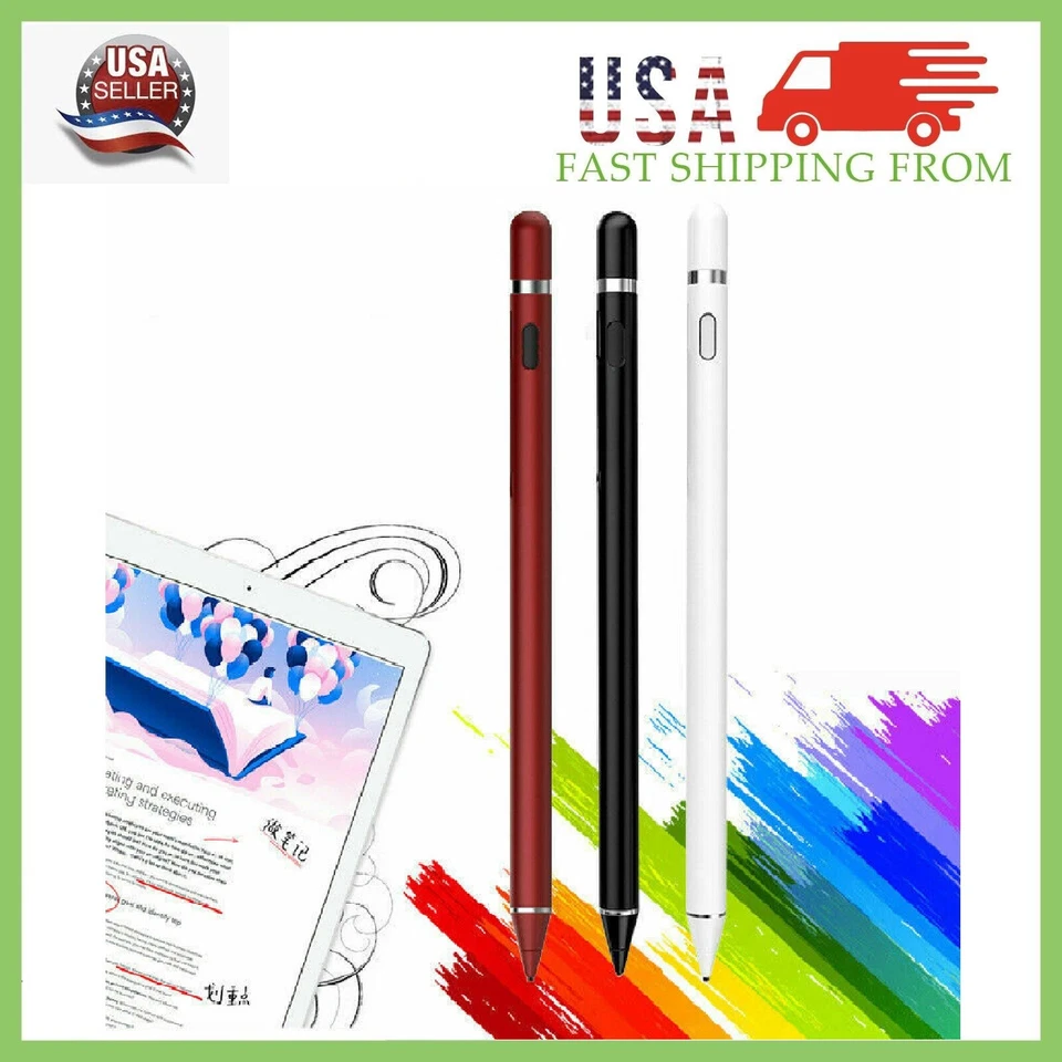Pencil Stylus For iPad iPhone Samsung Galaxy Tablet Phone Pen Capacitive Screen - Image 2 of 4