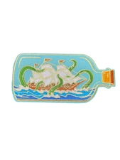 Ship in a Bottle Kraken Patch, Iron On/Sew On