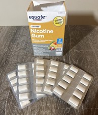 Equate Coated Nicotine Gum 2 mg, Fruit Flavor, Stop Smoking Aid - 50 Pieces