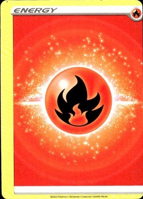 Miscut with alignment dot Fire Energy (2022 Unnumbered) SWSH09: Brilliant Stars