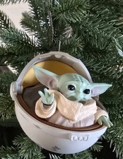 NIB 2024 Hallmark Ornament - 'GROGU IN HOVERING PRAM' Star Wars Mandalorian