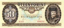 HUNGARY 50 Forint 1989 P-170f UNC Banknote