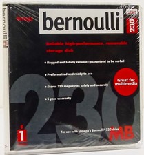 New Sealed 5 Pack Iomega Bernoulli 230MB Removable Disk Cartridges