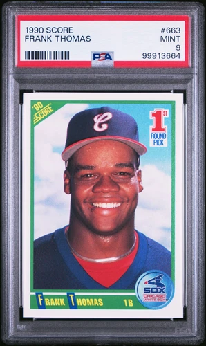 1990 SCORE (HOF) FRANK  THOMAS ROOKIE CARD #663 - 1ST ROUND PICK - PSA 9!