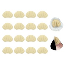 8 Pairs Heel Grips 0.2" Thick Heel Cushion Pads Cushion Liners, Dark White