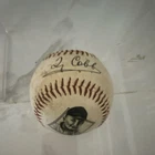 Ty Cobb Autographed Baseball Detroit Tigers with Portrait & Career Stats