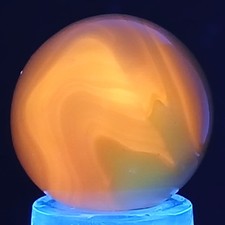 Vintage UV-Reactive Swirl Marble .61 Inches Near-Mint Condition