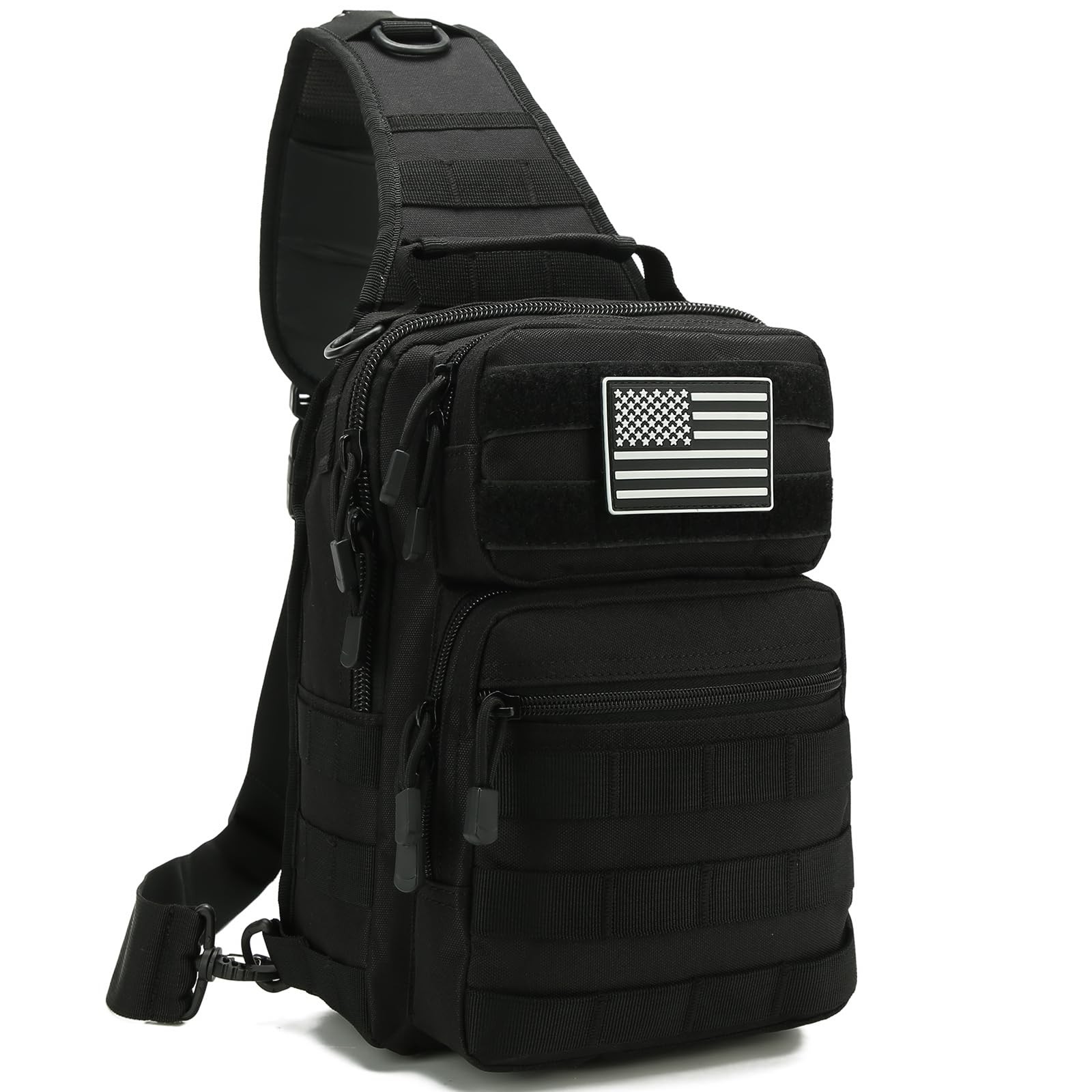 Tactical MOLLE Sling Bag for Men - Durable Shoulder Backpack for Range & Outdoor Use