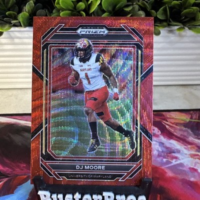 2023 Panini Prizm Draft Picks - D.J. Moore #32 Ruby Wave Prizm