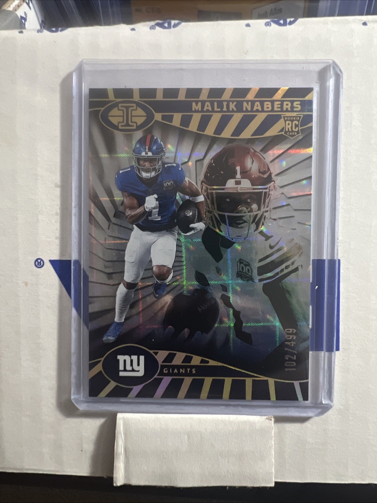 2024 Illusions Malik Nabers Mirrored Trophy Collection RC /499 NY Giants #66