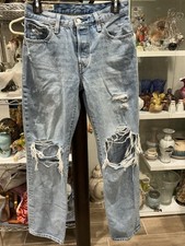Levi's 501 Button Fly Jeans for Unisex, Light Blue, Quality Pieces.