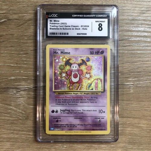 CGC 8 -  Mr. Mime #13/34 Pokemon TCG Classic: Blastoise Deck (CLB)