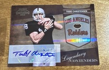 2010 Panini Playoff Contenders Todd Christensen Legendary Auto #8 Raiders