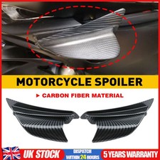 Motorcycle Winglet Aerodynamic Spoiler Wing Carbon ABS Fiber Adhesive Decoration