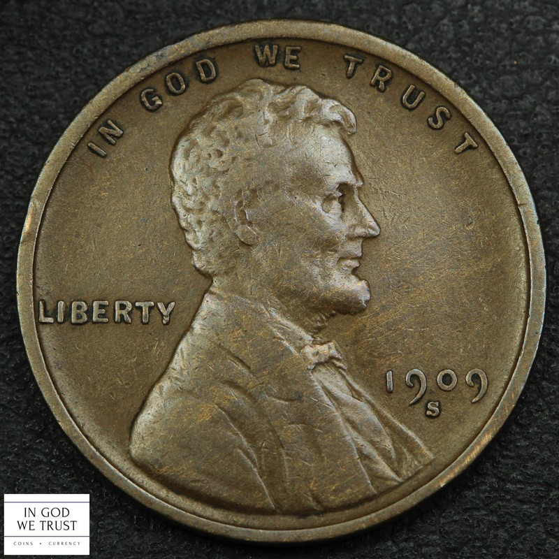 1909 S Lincoln Wheat Copper Cent 1C