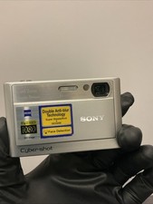 Sony Cyber-shot DSC-T20 8.1MP Digital Camera Silver Working W/ Box NO BATTERY