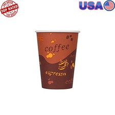 12oz Disposable Paper Coffee Cups 1000ct Leak-Resistant Ideal Cafes Restaurants