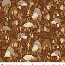 RILEY BLAKE - Let's Wander Casey Cometti - Mountain Music - Brown 1/4yd