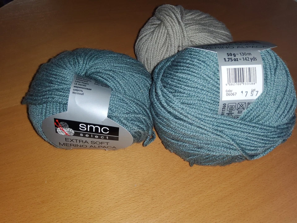 SMC select extra soft merino Alpaca 2x50g Fb. 06067 und Restmenge Fb. Schlamm - Bild 2 von 2