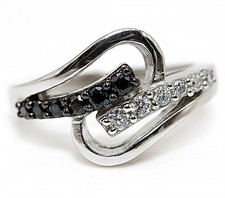 1CT Treated Black Sapphire  Topaz 925 Sterling Silver Ring Jewelry Sz 6 MK6-8