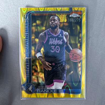 2025-26 Topps Chrome Julius Randle Minnesota Timberwolves #52 Gold 160 /275