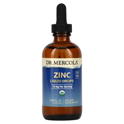2 X Dr. Mercola, Zinc, 15 mg,  3.88 fl oz (115 ml)-Worldwide