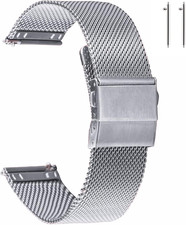 Stainless Steel Mesh Watch Band for Men Women, Quick Release Mesh Watch Straps 1