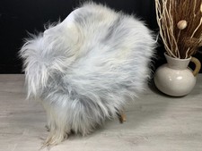 XXL Silver Gray Sheepskin Rug Large Pelt Genuine Natural Seat Cover Gift Pet Bed