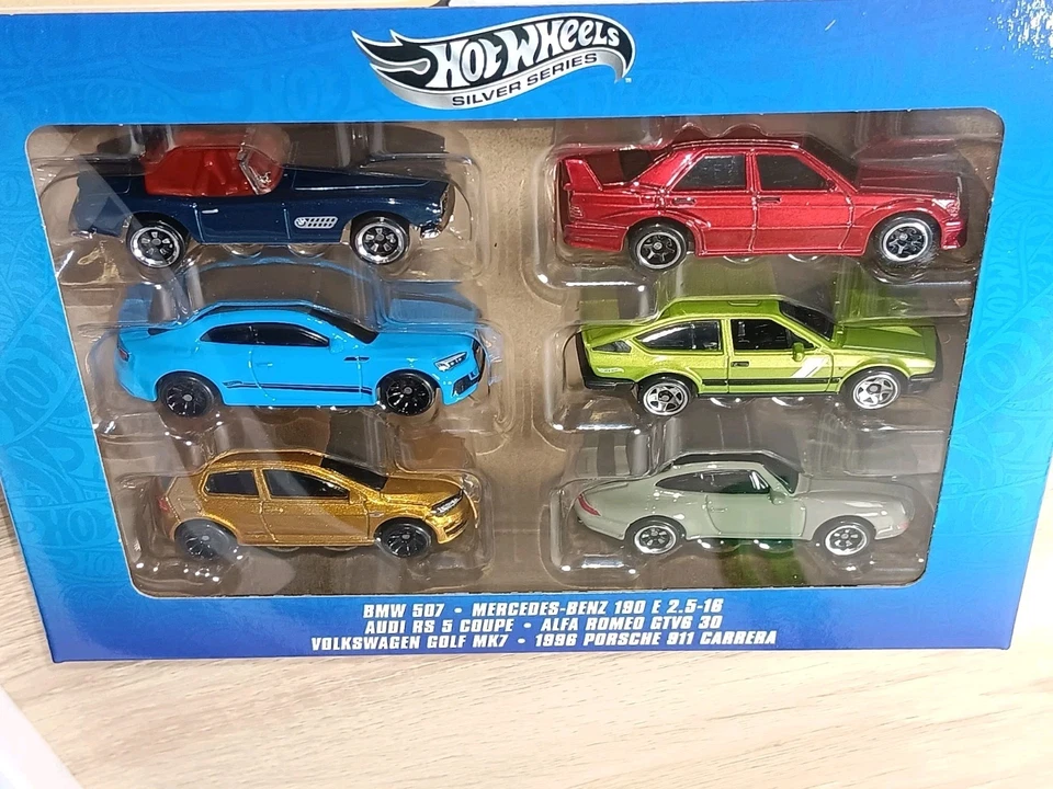 *ENVÍO GRATUITO* 6PK Hot Wheels Serie Plateada Europea BMW Audi Porsche Alfa Romeo Foto 4 de 4