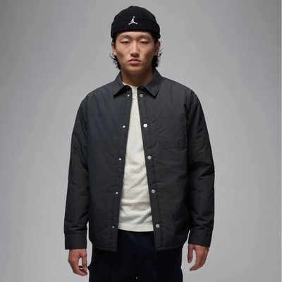 Nike Air Jordan Button-Down Top Jacket FV7432-045 Off Noir Men's Sz Medium $130
