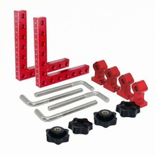 6 Pieces Winkel-Positionierklemme Aluminiumlegierung 90-Grad-Holzklemme